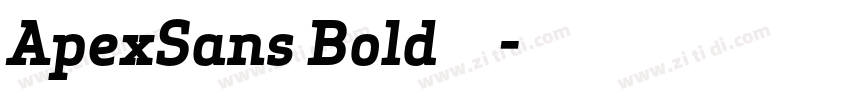 ApexSans Bold   粗体字体转换